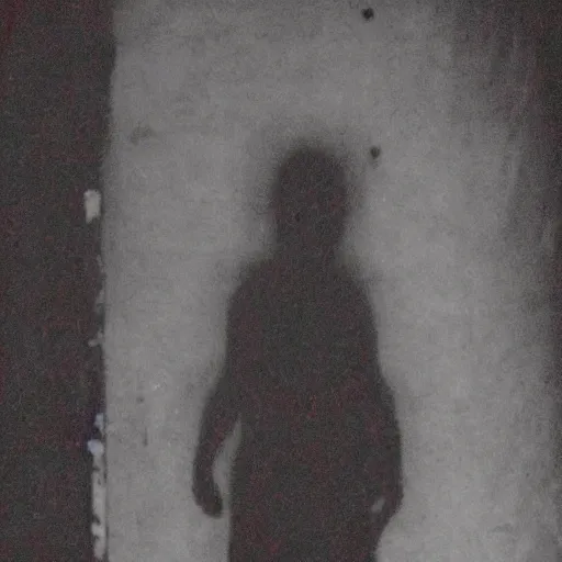 Image similar to terrifying demon in the corner of a dark room, creepypasta, found footage