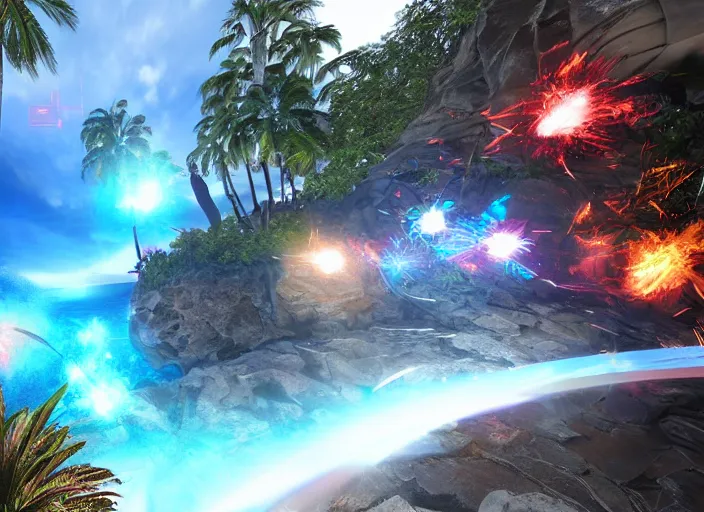 Prompt: A multiversal portal destructively opens up in Diamond Head Waikiki, unreal engine, majestic chaos, masterpiece