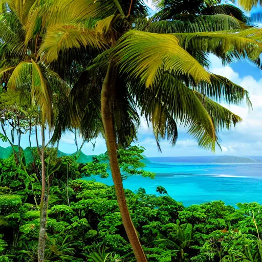 Prompt: samoa landscape, tropical, scenic