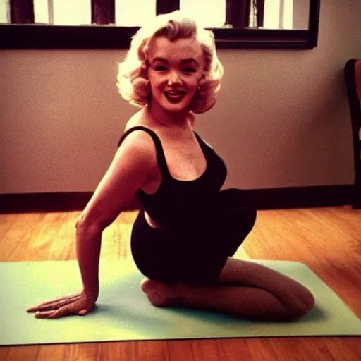 Marilyn Monroe leggy outdoor pose Yoga Mat by James Turner - Pixels