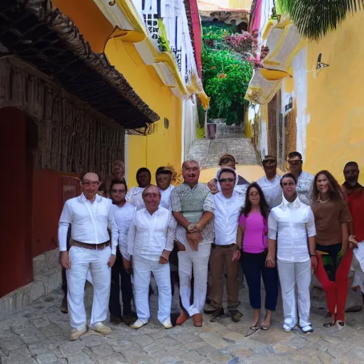 Prompt: Ovni appears on Cartagena Colombia