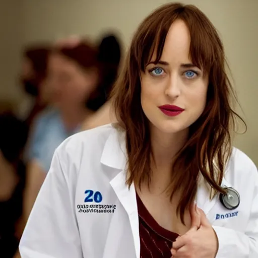 Image similar to dakota johnson as dr ellie sattler, perfect face, highly detailed, adventurous, action pose