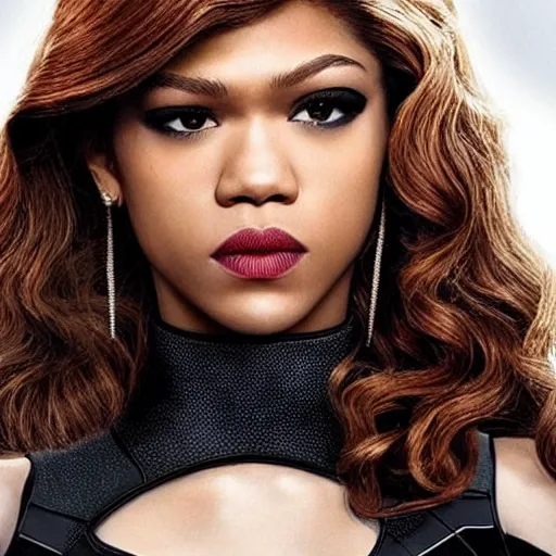 Image similar to zendaya as black widow