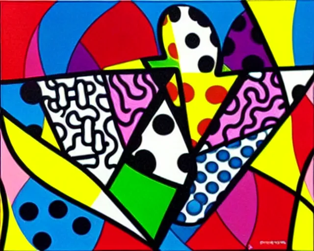 Prompt: artwork by romero britto