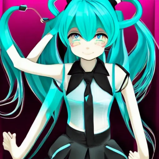 Prompt: Hatsune Miku in the backrooms