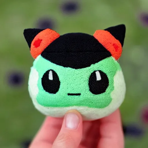 Image similar to bulbasaur as a squishmallow