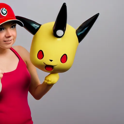 Image similar to jessie from pokemon as real person, 8 k photography