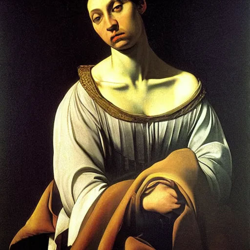 Image similar to a portrait by Caravaggio