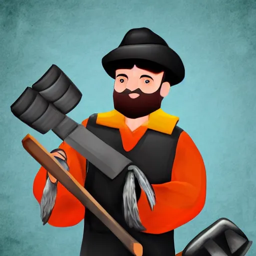 Image similar to Retro coal miner with a long beard coal mining for Bitcoin coins with a pickaxe. Extremely detailed. Award winning digital art. Intense.