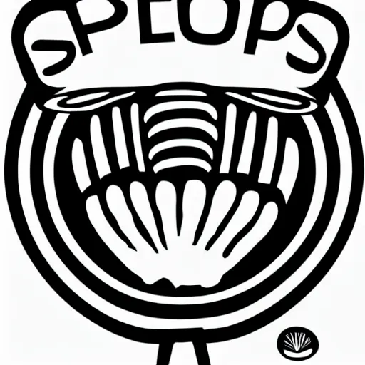 Image similar to spencers shroomery logo. mushroom theme, futuristic style, by aaron draplin