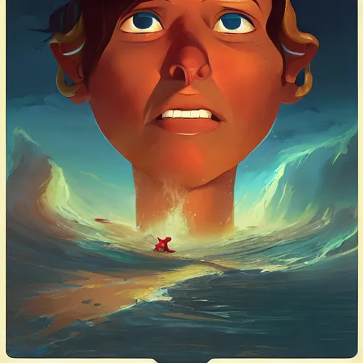 Image similar to face icon stylized minimalist the poseidon adventure 1 9 7 2, loftis, cory behance hd by jesper ejsing, by rhads, makoto shinkai and lois van baarle, ilya kuvshinov, rossdraws global illumination