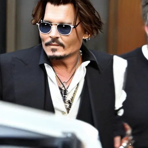 Image similar to johnny depp in court against amber heard cnn broadcast headline news