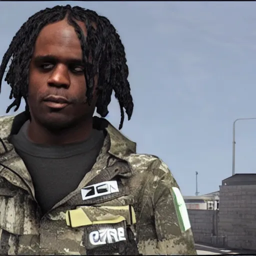 Prompt: Chief Keef in Call of duty war zone 4K quality super realistic