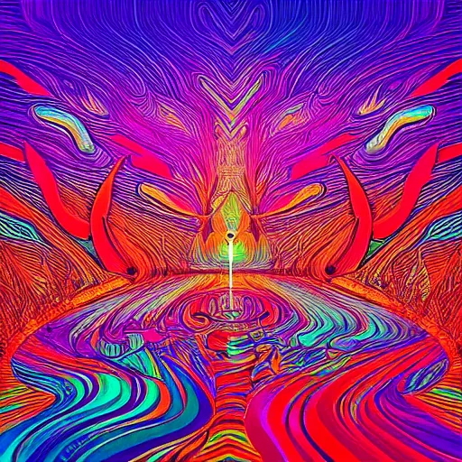 Image similar to psychedelic abstract digital artwork reminiscent of album covers from the 70's in the art style of Alena Aenami, Marcel Marcel and Metzinger