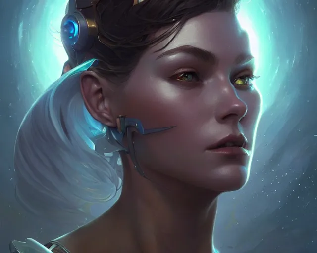 Prompt: scifi woman, deep focus, d & d, fantasy, intricate, elegant, highly detailed, digital painting, artstation, concept art, matte, sharp focus, illustration, hearthstone, photorealism, soft volumetric lights, art by moebius and artgerm and greg rutkowski and alphonse mucha