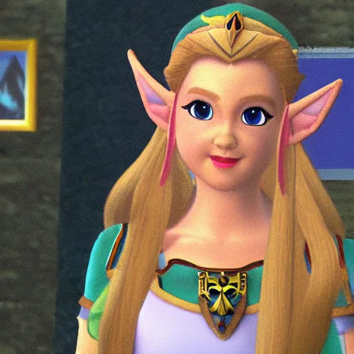 Prompt: princess zelda in the show the office