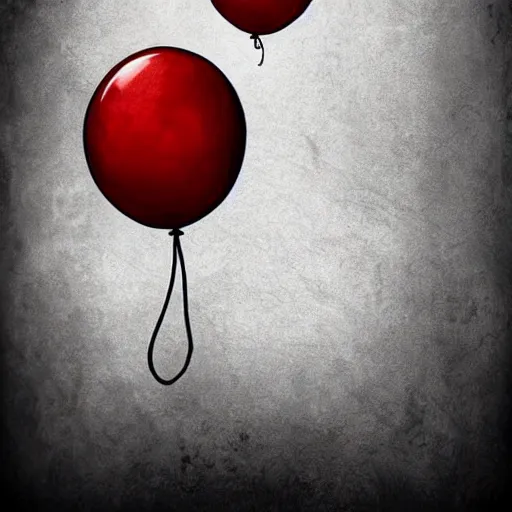 Image similar to surrealism grunge cartoon portrait sketch of a cold hand with a wide smile and a red balloon by - michal karcz, loony toons style, pennywise style, chucky style, horror theme, detailed, elegant, intricate