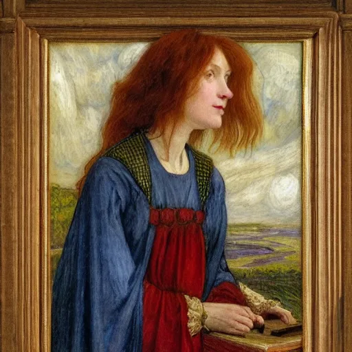 Prompt: preraphaelite painting of a doctor in a country house