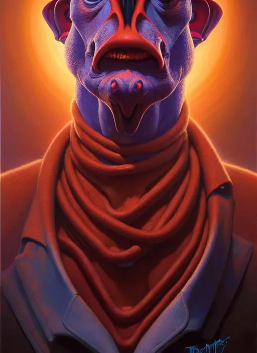 Prompt: cinematic bust portrait of psychedelic accountant, head and chest only, exotic alien features, Tim Hildebrandt, Wayne Barlowe, Bruce Pennington, donato giancola, larry elmore, oil on canvas, masterpiece, trending on artstation, featured on pixiv, cinematic composition, dramatic pose, beautiful lighting, sharp, details, hyper-detailed, HD, HDR, 4K, 8K