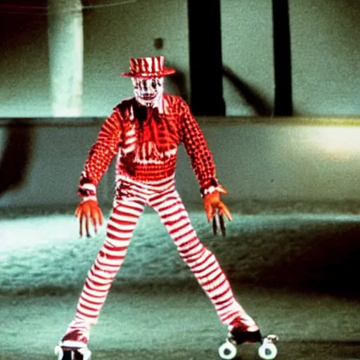 Image similar to freddy krueger rollerskating party, movie still