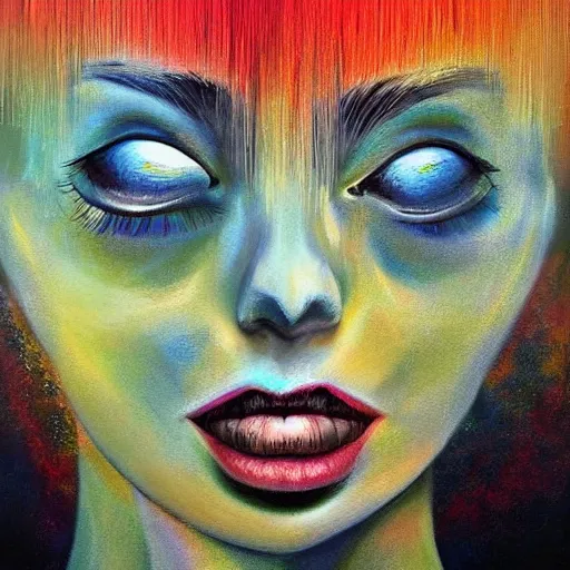 Image similar to surreal tears from the moon, art by jeff lyons and / or sandra pelser. modern design, painting for a wall, trending on artstation, high taste. masterpiece. visual but photorealistic art