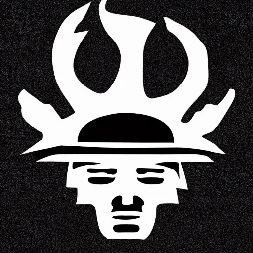 Prompt: jamiroquai logo vector graphic black and white