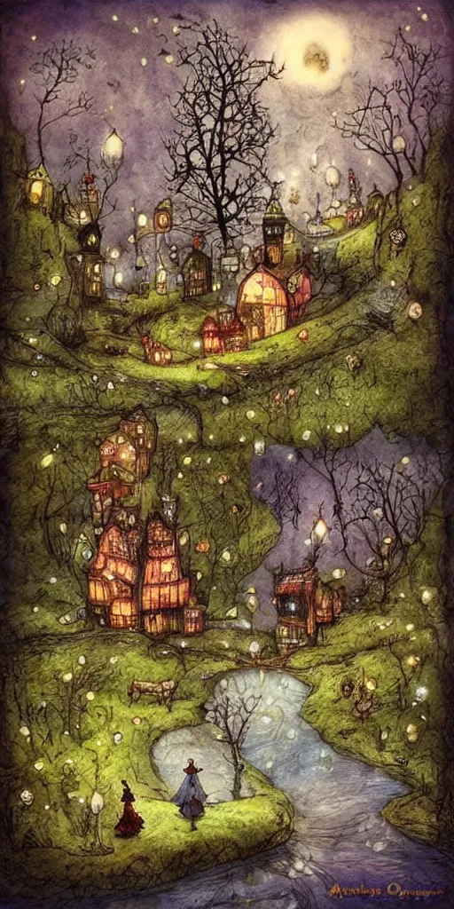 Image similar to a fairytale scene by alexander jansson