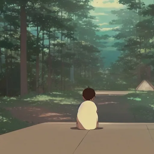 Prompt: A story about a kid and his hamster, by Dice Tsutsumi, Makoto Shinkai, Studio Ghibli