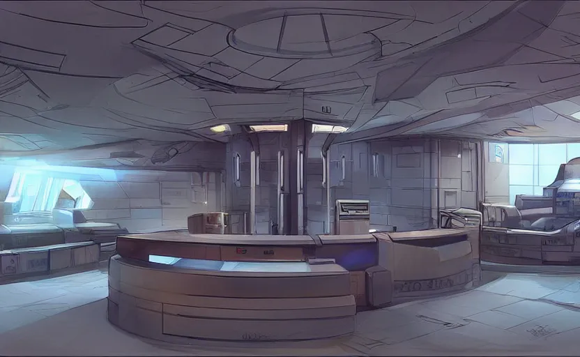 Prompt: Futuristic police station. By Frank Lloyd Wright, concept art, digital painting, unreal engine,highly detailded