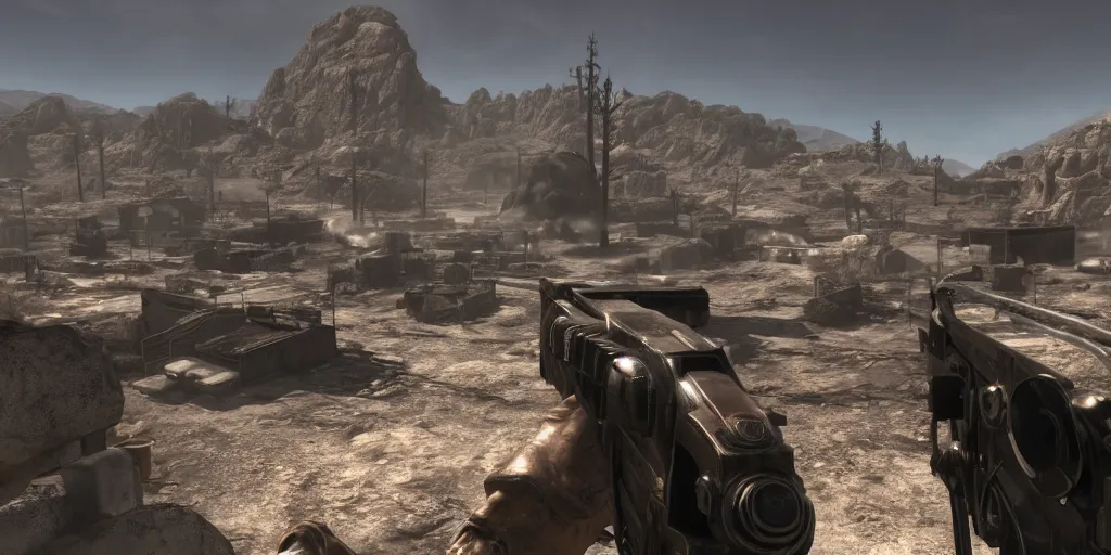 fallout new vegas remake hd 4 k 6 0 fps volumetric, Stable Diffusion