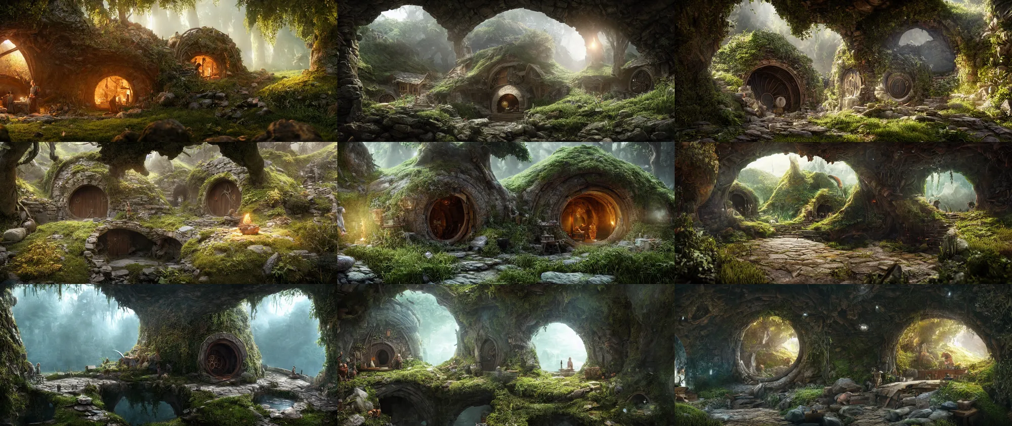 Prompt: a hobbit hole,, intricate detail, volumetric lighting, epic composition, hyper detailed, ultra realistic, sharp focus, octane render, volumetric, ray tracing, artstation trending, cgsociety, sense of awe, 4 k