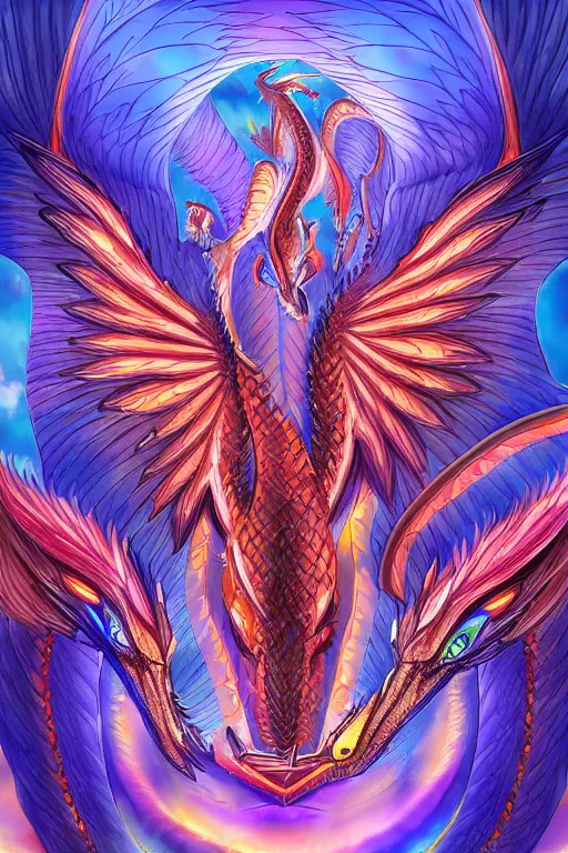 Image similar to iridescent amber dragon, symmetrical, highly detailed, digital art, sharp focus, trending on art station, anime art style