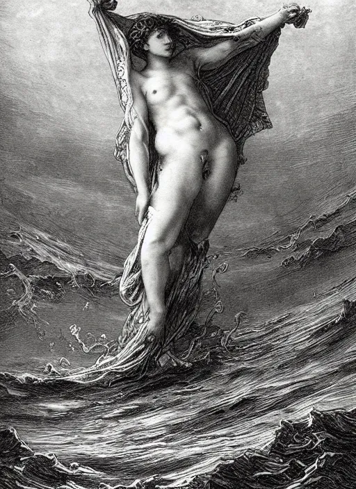 Image similar to legend of the water gods, gustave dore