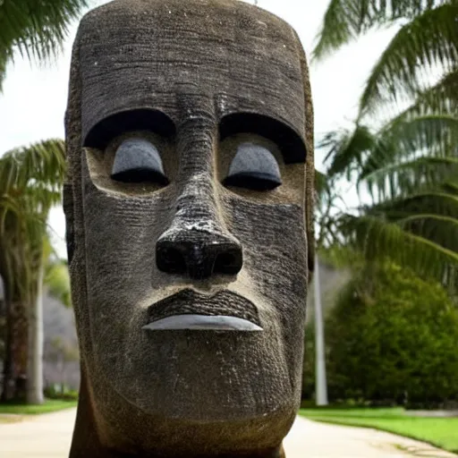 Image similar to Easter island head statue of Shaquille O'Neal