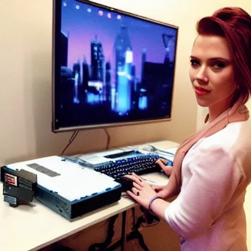 Prompt: “Scarlett Johansson building a PC”