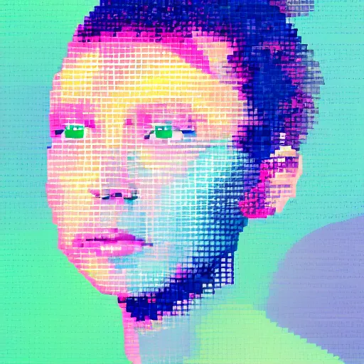 Prompt: portrait of a woman inspired by data - driven art, generative, self - confidence, electrons, coding