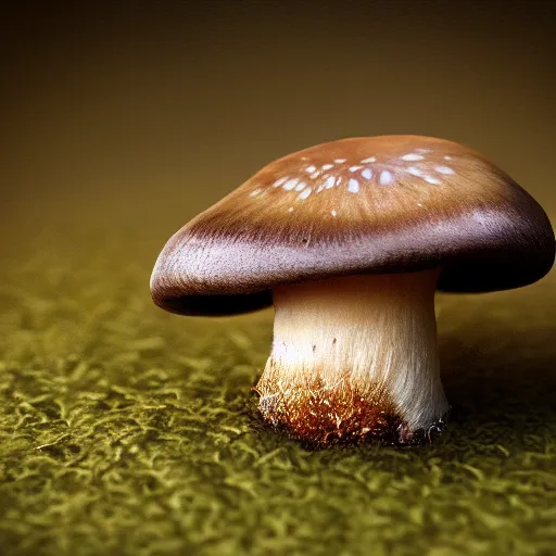 Image similar to a mushroom smiling, photorealistic