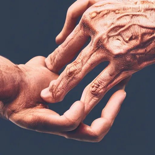 Image similar to photorealistic hands!!!!!, 4 k photorealism, by koryeba, andor kollar, pablo perdomo, serge minhulin, and anatomy for sculptors, trending on unsplash, 4 k quality, intricately defined, complexly detailed