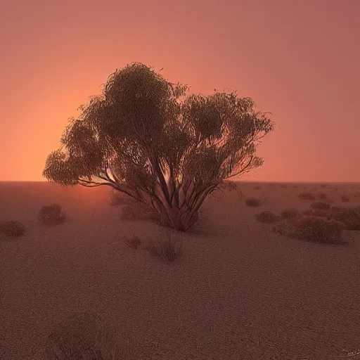 Prompt: Australian outback, dusty, golden hour, volumetric light, by Tom Roberts