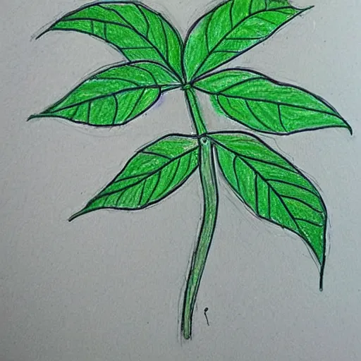 Image similar to children's drawing of a blackberry plant, very poor quality, horrible color palette