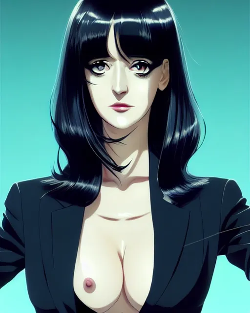 Image similar to portrait Anime as eva green casino royale bond girl, cute-fine-face, black-hair blue eyes pretty face, realistically shaded, Perfect face, fine details. Anime. casino royale, realistic shaded lighting by Ilya Kuvshinov, katsuhiro otomo, ghost-in-the-shell, magali villeneuve, artgerm, rutkowski, WLOP Jeremy Lipkin, Giuseppe Dangelico Pino, Michael Garmash, Rob Rey