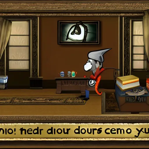 Image similar to in-game screenshot of sigmund freud ps2 game