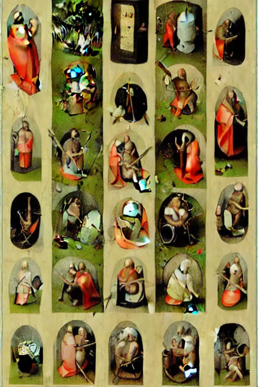 Image similar to hieronymus bosch sprite sheet