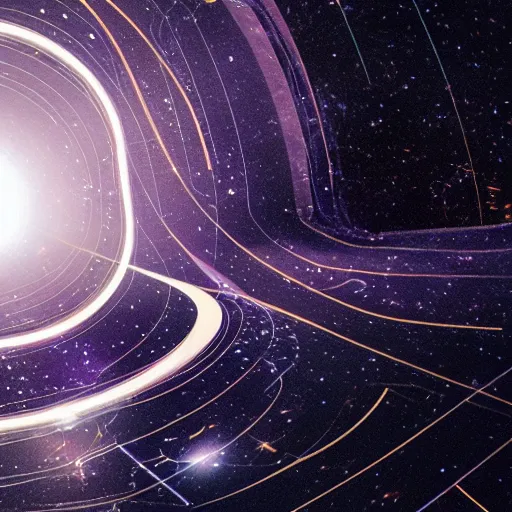 Prompt: Liminal space in outer space, motion graphics