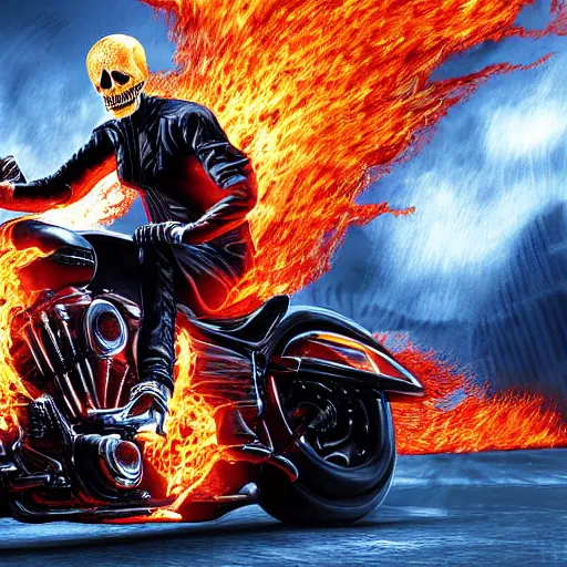 Prompt: ghost rider 4K detail Digital art