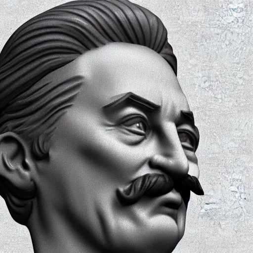Prompt: stalin figurine commerical, white background, 3d render