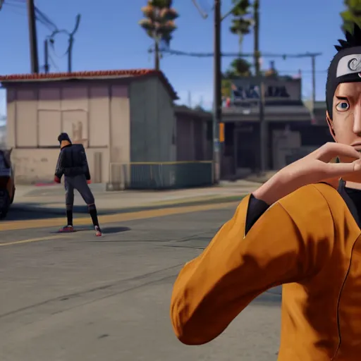 Prompt: Naruto in GTA V, highly detailed, soft lighting 8k resolution