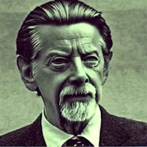 Prompt: satan is real, in the fiery depths of Alan watts mind