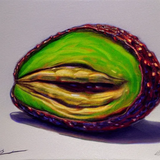 Image similar to angry pickle. hyperdetailed photorealism