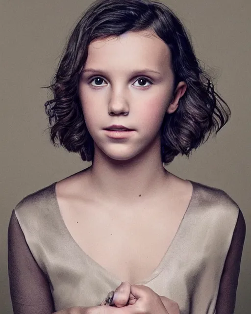 Image similar to Stunning portrait photo of Millie Bobby Brown